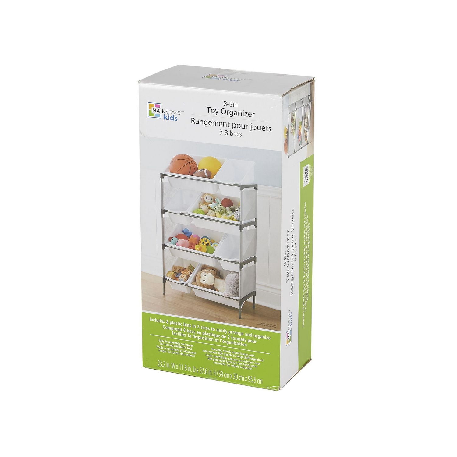 Mainstays Kids Rangement pour jouets à 8 bacs