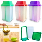 2 Pickle Storage Container Food Jar Holder Olive Jalapeno Keeper Strainer Lifter
