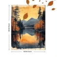 thumbnail image 3 of Qisvanset Framed Canvas Wall Art 12x16 Inch Vintage Autumn Lake Mountain Forest Nature Art, 3 of 5
