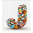 thumbnail image 3 of Ambesonne Letter J Shower Curtain, Sporting Theme J, 69"Wx84"L, Multicolor, 3 of 3