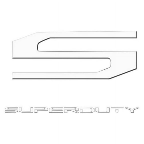 RECON 264381WH Ford For 17-18 SUPERDUTY Raised Logo Acrylic Emblem Insert