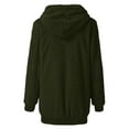 thumbnail image 4 of Women Loose Fuzzy Fleece Sweatshirt Plus Size Hooded Jacket Long Sleeve Winter Warm Overcoats, 4 of 6