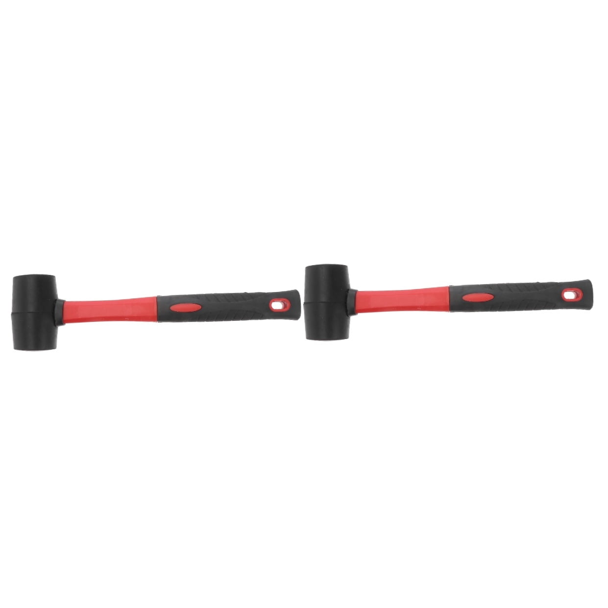 Hemoton 2pcs Rubber Mallet Hammer Nonslip 12oz Plastic Handle Mallet Double-Faced Hammer Tool