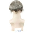 thumbnail image 3 of Men's Toupee 10x8inch European Human Hair Swiss Mono Lace Thin Skin Hairpiece Hair Replacement System For Men 80% #7 Color Mixed 20% Grey Hair, 3 of 7