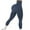 Blue, variant on WIZUTIZ Womens Leggings Comfy Leisure Slim Yoga Trousers Elastic Spandex High Waist Full Length Leggings Solid Leggings for Lady Gym Vacation Multi-Color