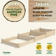 thumbnail image 2 of Greenes Fence Original 48" x 144" x 14" Beige Pine and Wood Raised Garden Kit, 2 of 8
