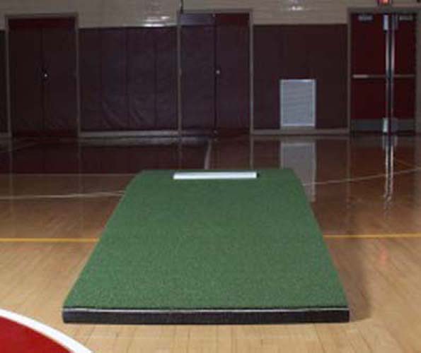 4' Wide Collegiate Pitching Mound Green Colored Turf