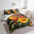 thumbnail image 3 of Feelyou Cartoon Red Bird Twin Bedding Sets 7-Piece for Teens, Kawaii Rustic Animal Bedding Comforter Set, Vibrant Sunflower Reversible Sheet Sets, Breathable Home Decor, 3 of 7