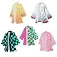thumbnail image 2 of Demon Slayer-Kimonos Kochou Shinobu, disfraz de Cosplay para mujeres y hombres, Haori Kimetsu No Yaiba Kamado Tanjirou, cubierta de playa de verano, 2 of 4