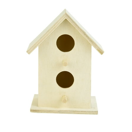 TOPRenddon Wooden Bird House with Viewing Window - Outdoor Hanging Birdhouse for Garden/Patio (Natural Wood, Weatherproof)