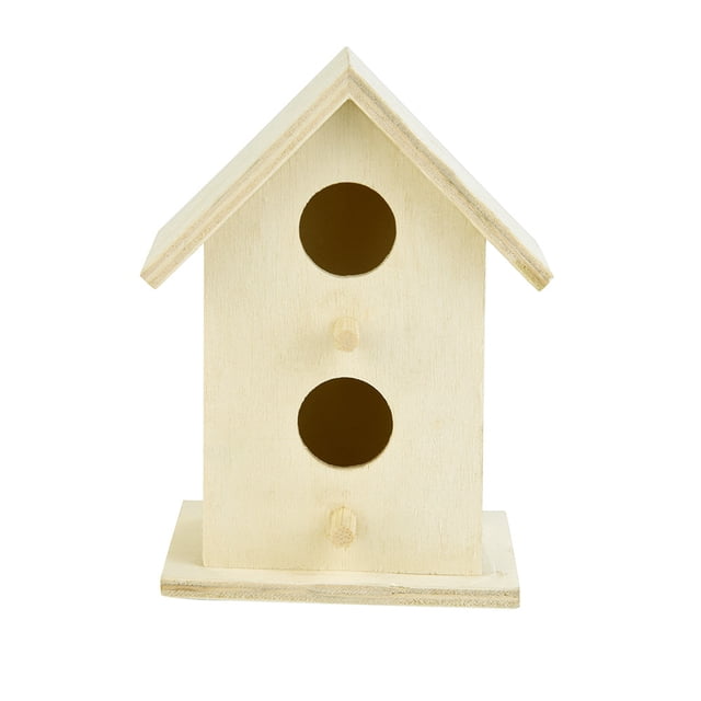 Fiudx Casita de Madera para Pájaros, Acogedor Nido para Pájaros, Encantadora Decoración de Jardín, Fácil de Colgar, Accesorio Único para Exteriores, Tamaño 11 X 7,5 Cm, Incluye Una Caja Nido.