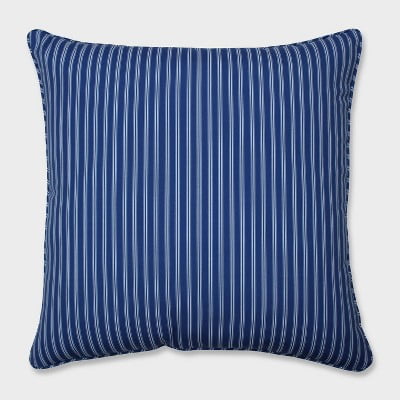 25 Blue And White Striped Uv Resistant Outdoor Patio Square Floor Pillow Walmart Com Walmart Com