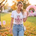 thumbnail image 7 of JULMCOMO Breast Cancer Shirts for Women V Neck Pink Ribbon Breast Cancer Awareness Short Sleeve Loose Comfy Tops Casual Survivor Support Graphic Tees White L, 7 of 7