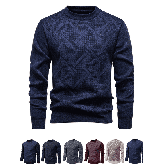 Mens Crewneck Sweaters Long Sleeve Pullover Sweater Lightweight Soft Regular Fit Casual Business Fall Winter Fashion Top