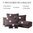 thumbnail image 2 of Amberspace 7-piece Bed in a Bag Comforter Set with Sheets,Deep Purple,Full, 2 of 7