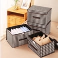 thumbnail image 3 of 3PCS Cajas De Almacenamiento Con Tapa Y Asa - Bolsa Almacenamiento Ropa Gran Organizador De Ropa Plegables De Tela No Tejida Cajones Organizadoras Para Closet Con Tapas Para Hogar Oficina Dormitorio, 3 of 7