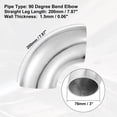 thumbnail image 3 of Unique Bargains 3pcs OD 3 Inch 90 Degree Mandrel Bend Elbow Stainless Steel Bend Tube Pipe for Car Arc Length 200mm, 3 of 6