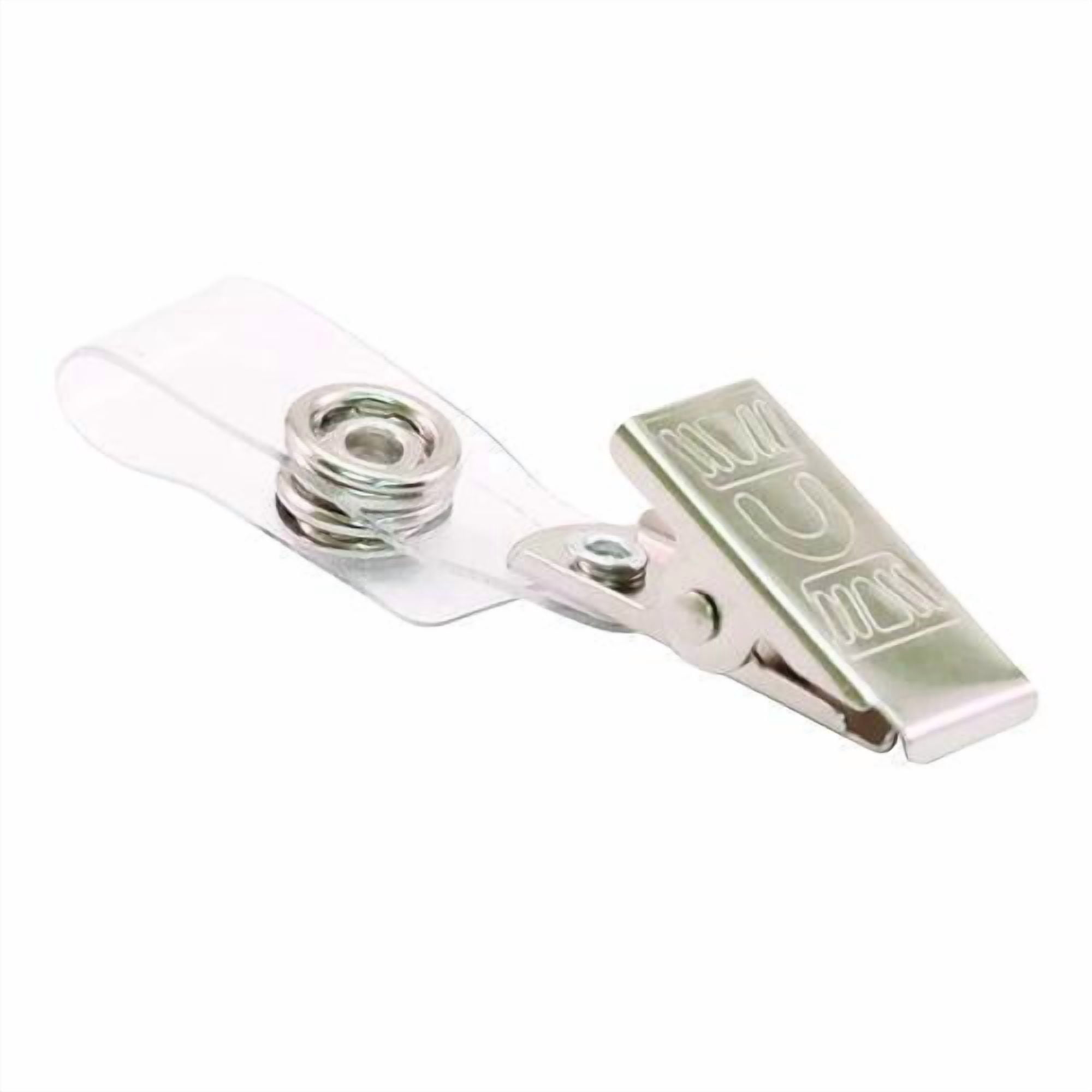 Badge Straps with Clips, 0.38" x 2.75", Clear, 25/Pack | Bundle of 5