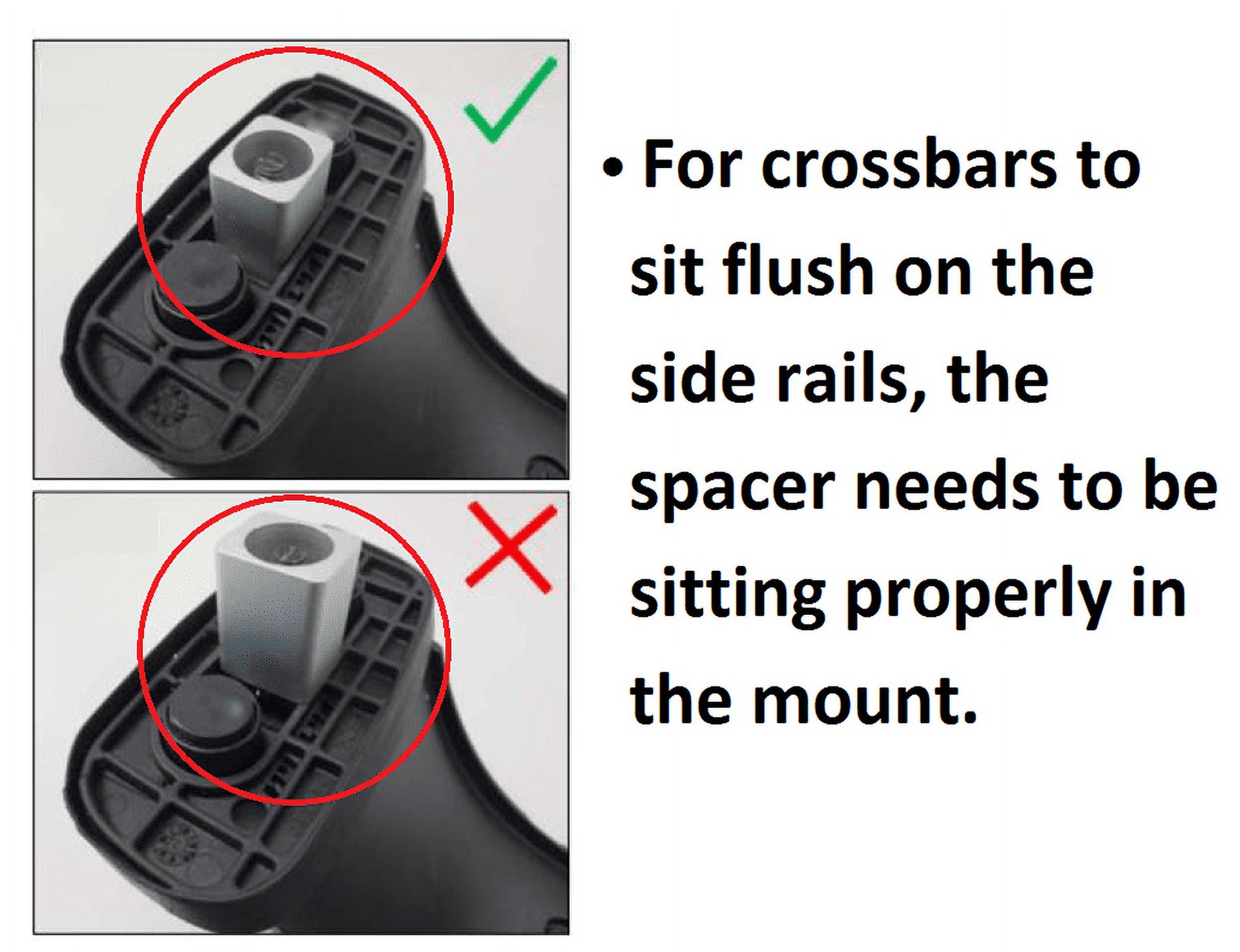 BRIGHTLINES Roof Rack Crossbars Replacement for Toyota Highlander 2014-2019 XLE Limited SE Limited Platinum, a Set of 2pcs, Black Aluminum Rack
