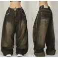thumbnail image 1 of 2024 nueva tendencia americana Retro Hip-hop bordado patrón pantalones vaqueros holgados para hombres y mujeres Y2K Harajuku gótico pantalones anchos ropa de calle, 1 of 1