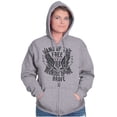 thumbnail image 3 of Land of the Free Because of the Brave Unisex Plus Size Zip Hoodie Brisco Brands 2X, 3 of 4