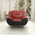 thumbnail image 2 of Uspridefurniture Eveland 47.3" Faux Leather Club Chair-Red/Black, 2 of 5