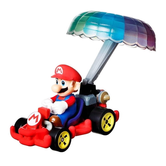Vehículo de Juguete Hot Wheels Mario Kart Pipe Frame with parachute