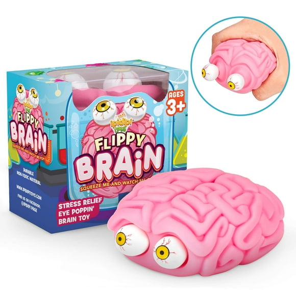 Ipidipi Toys Flippy Brain Squishy Eye Popping Toy - Divertido apretón entretenido globo ocular Popper divertido regalo de mordaza para niños y todas las edades Cesta de Pascua Rellenos Fiesta de cumpl