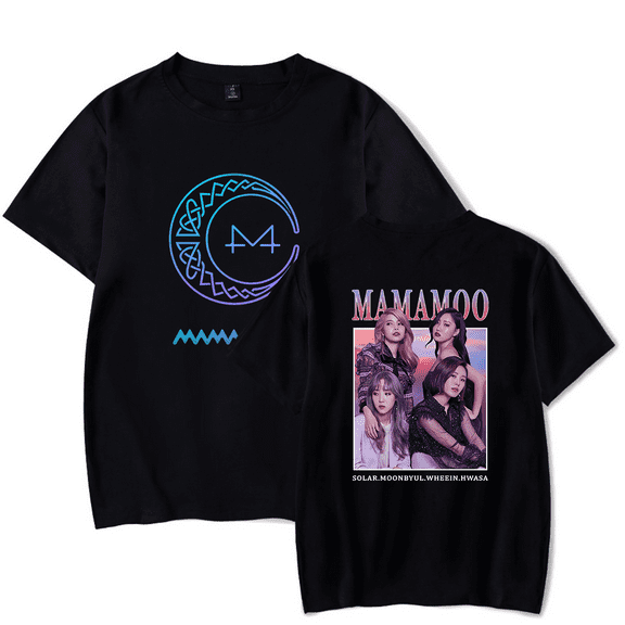 MAMAMOO Merch T-Shirt Casual Printed Short Sleeve Hwasa Streetwear Unisex Top Tee