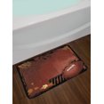 thumbnail image 2 of Sports Bath Mat, Maroon Grunge Rugby Theme with Game Elements Competition Win Sports Artisan Image, Non-Slip Plush Mat Bathroom Kitchen Laundry Room Decor, 29.5 X 17.5 Inches, Brown Black, Ambesonne, 2 of 2