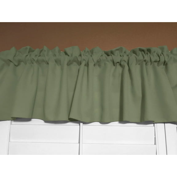 Solid Poplin Window Valance 58" Wide Dark Sage