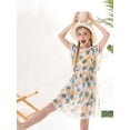 thumbnail image 3 of Lanbubble Girls 3 Piece Cover Up Swimsuit Set Hawaiian Bikini Bathing Suit with Pompom Tassel 7-12Y, 3 of 11
