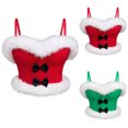thumbnail image 4 of Lovskoo Women Christmas Solid Color Corset Top Xmas Outfits for Women Red Corset Camisole Shapewear Tops Green, 4 of 4