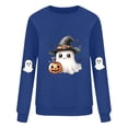 thumbnail image 4 of Halloween Sweatshirts for Women Cute Ghost Pumpkin Graphic Pullover Cozy Spooky Crewneck Fall Casual Long Sleeve Top, 4 of 4