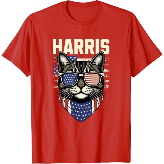 Kamala Harris for President 2024, Funny Cat Graphic T-Shirt
