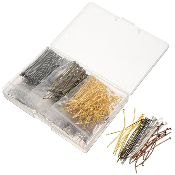 OFFIGAM 600Pcs Assorted Color Beads and Jewelry Making Pins Kit for Beginners and Crafting Enthusiasts