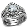 thumbnail image 1 of Alamode TK2297-7 Women High Polished Stainless Steel Ring with AAA Grade CZ in Clear - Size 7, 1 of 1
