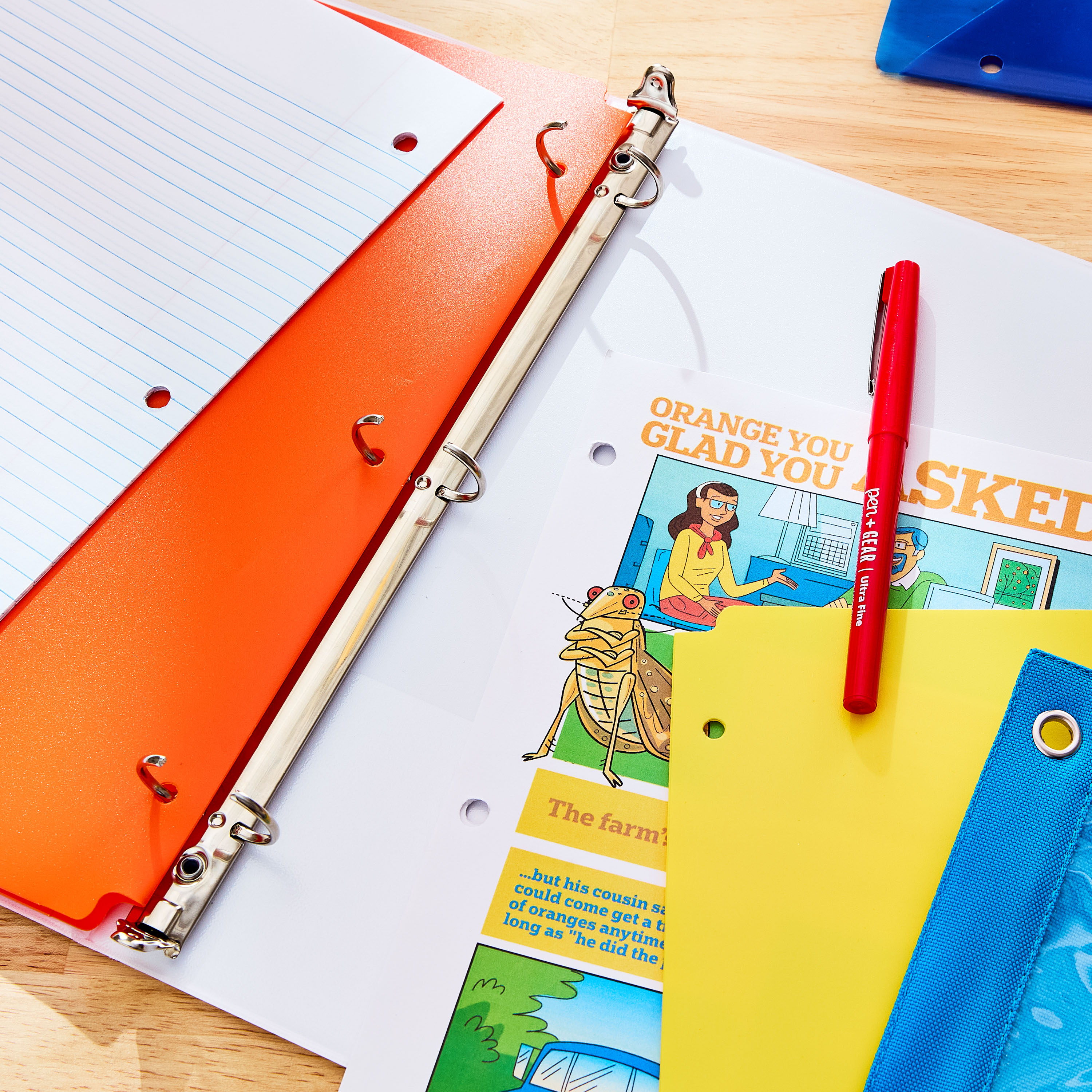 Pen+Gear 1-Inch 3-Ring Standard Binder, White, 2 Pack photo 2