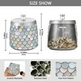 thumbnail image 2 of Yayeee Ashtray with Lid for Cigarette Smokeless Stainless Steel Home Ash Holder, Light Blue Shimmering Pattern, 2 of 7