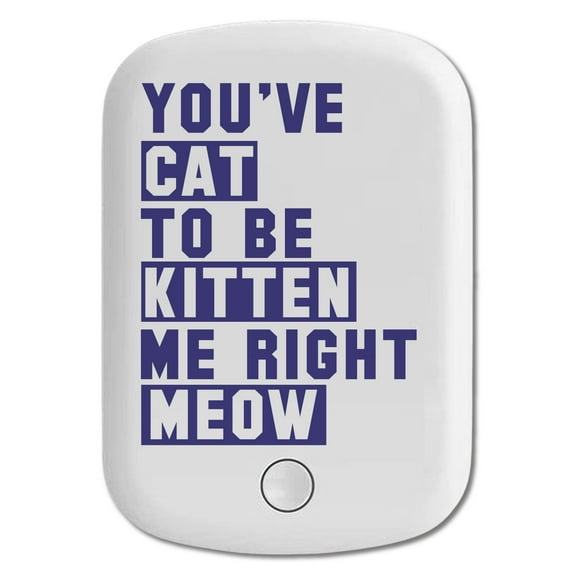 DistinctInk Magnetic Battery Pack, 5000 mAh Wireless Portable Charger with USB-C Cable, Compatible with MagSafe iPhone 14 / 13 / 12 Series - You've Cat to be Kitten Me Meow