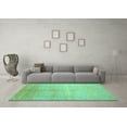 thumbnail image 3 of Ahgly Company Indoor Square Abstract Turquoise Blue Contemporary Area Rugs, 4' Square, 3 of 4