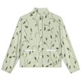 thumbnail image 4 of Jackets for Women Winter Coat Jackets Flannel Stand Collar Jacket(Olive Green Leafy Pattern,Size:S-4XL), 4 of 7