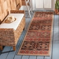 thumbnail image 3 of SAFAVIEH Veranda Moriah Southwestern Indoor/Outdoor Area Rug, 8' x 11'2", Red/Chocolate, 3 of 11