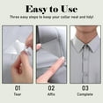 thumbnail image 4 of 100 Pcs Shirt Collar Stays No Roll Shirt Collar Sticker with Box, 4 of 7