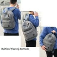 thumbnail image 6 of PULLIMORE Canvas Laptop Backpack, Waterproof School Backpack With USB Charging Port, Fits Most 15.6 Inch Laptop (Khaki), 6 of 7