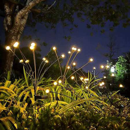 

Solar Garden Lights Solar Firefly Lights Outdoor Waterproof Solar Garden Decorative Lights Yard Pathway Decoration Warm White（10 head）