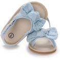 thumbnail image 4 of Infant Baby Girls Sandals Summer Crib PU Leather Bowknot Soft Anti-Slip Rubber Sole Toddler First Walkers Shoes, 4 of 7
