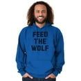 thumbnail image 4 of Feed The Wolf Sarcastic Hangry Gym Hoodie Sweatshirt Women Men Brisco Brands S, 4 of 6