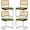 Olive Green, variant on Natural Rattan Dining Chairs Set of 2/4/6, Upholstered Mid-Century Modern Dining Room Chairs with Cane Backrest, Retro Velvet Kitchen Chairs with Chrome Base
