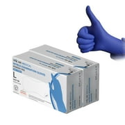 TRICARE Medical Nitrile Exam Gloves, Large, 200 Count, Blue, Low Derma, Powder-Free, 4.7 Mil